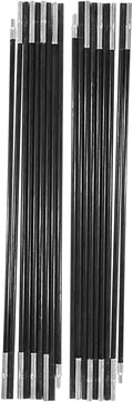 Tent Tarp Poles 4.9M Universal 9 Sections Fiberglass Camping Tent Pole Bars Camping Awning Poles Tent Pole Support Frames Kit Outdoor Support Rods Awning Frames Kit