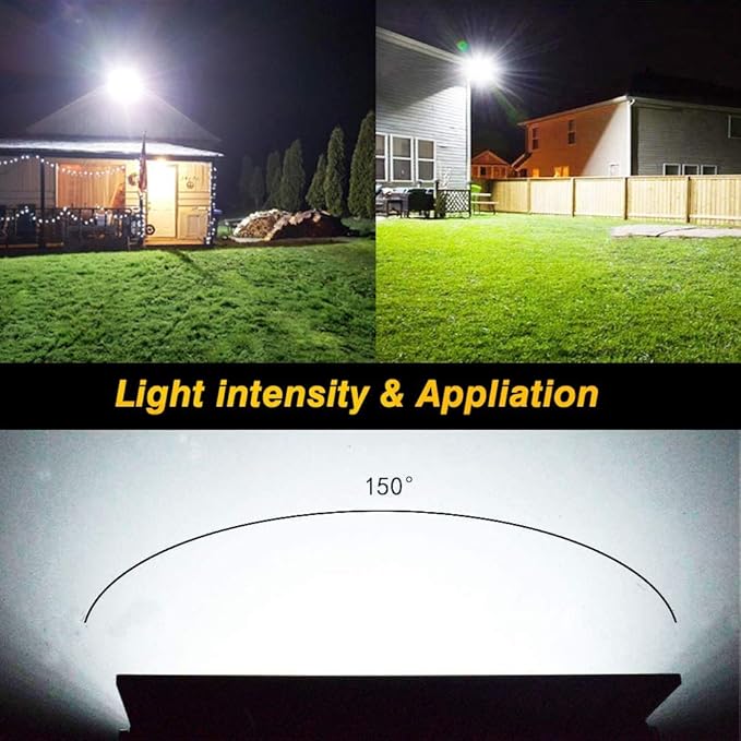 100W Flood Lights Outdoor9000LM LED Work Light with Plug and Switch-IP66 Waterproof Bright Security Lights-6500K White Lightfor YardGardenPlaygroundBackyardGarageLawn