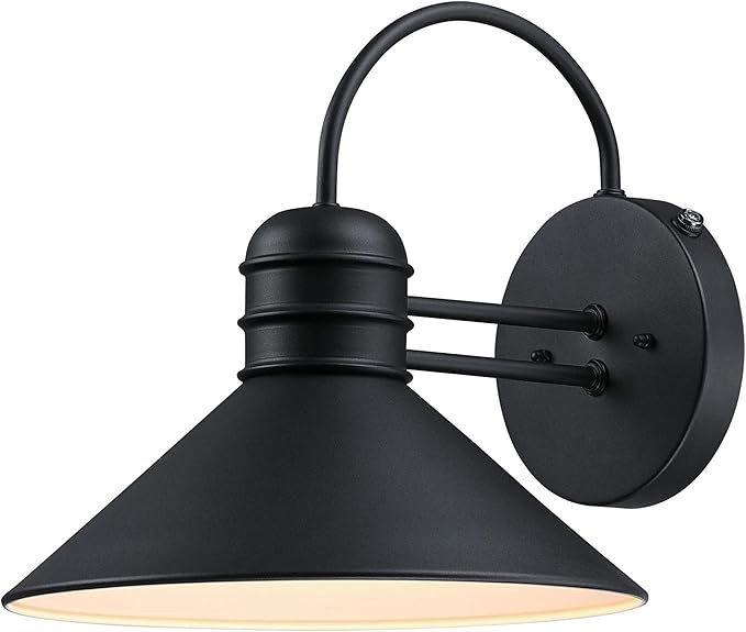 Westinghouse 6120500 Watts Creek Craftsman-Style One Light Outdoor Wall Fixture with Dusk to Dawn Sensor Textured Black Finish