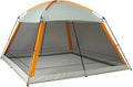 Amazon Basics Screened Canopy Tent 12 x 12 ft with Zippered Enclosure UPF50+ Sun Protection Bug-Free Outdoor Shelter for Camping Parties and Events