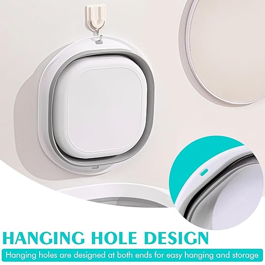 Collapsible Basin 3 Set Foldable Wash Basin Plastic Laundry Tub Space Saving Wash Tub for Dish Fruit Camping Laundry Hiking &amp Home (Grey)