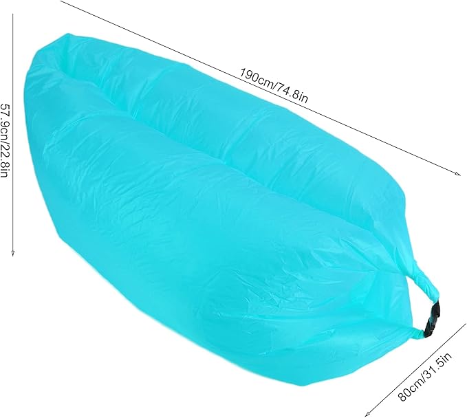 Inflatable Couch Lightweight Air Mattress Foldable Portable Lounger with Carrying Bag Polyester Sky Couch for Backyard Beach Traveling Camping and Music Festivals