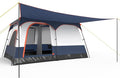 Tangkula 6/8/10-Person Camping Tent with Porch Large Family Cabin Tent with 2 Rooms 2 Doors 2 Mesh Windows Removable Rainfly Carrying Bag Double Layer Tents for Camping Picnic Outdoor