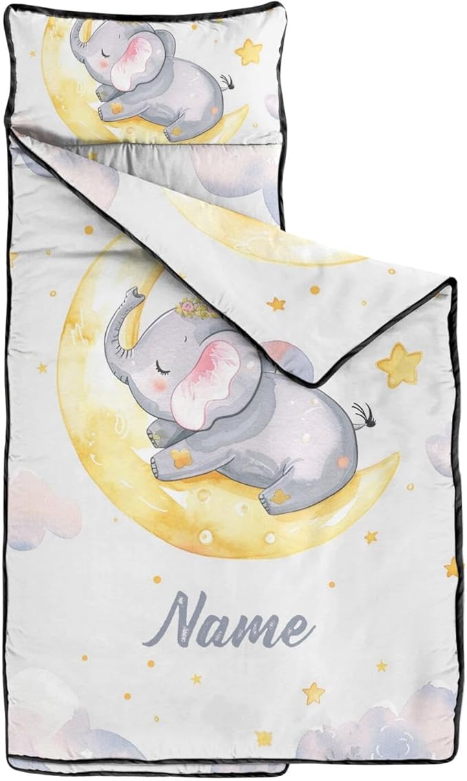 Toddler Sleeping Bag with Blanket &amp Pillow – Personalized Roll-Up Nap Mat with Custom Name for Kids