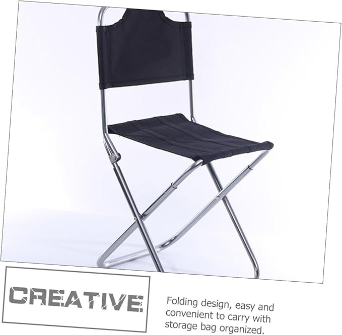 Outdoor Foldable Fishing Chair Backrest 1PCS Lightweight Aluminum Alloy Portable Stool for Camping Travel and Fishing