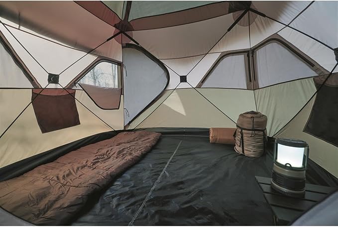 Guide Gear 8-Person Hub Camping Tent for Outdoors Family Events Weekend Travel