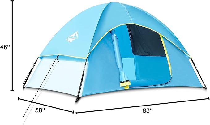 Tents for Camping 1-2 Person Tent with Rainfly Easy Setup Portable Outdoor Dome Tent Backpacking Tents for Adventure Backyard Hiking