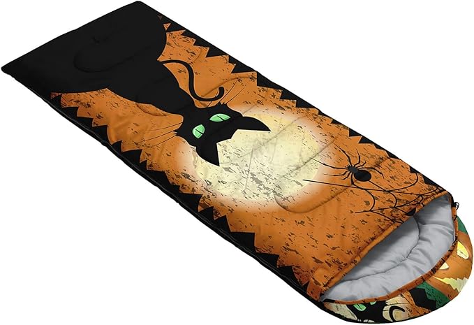Kids Sleeping Bag for Boys GirlsWestern Cowboy Print-Lightweight Warm Portable Outdoor Indoor-Waterproof Cold Weather Resistant Sleeping Bag for Camping Hiking