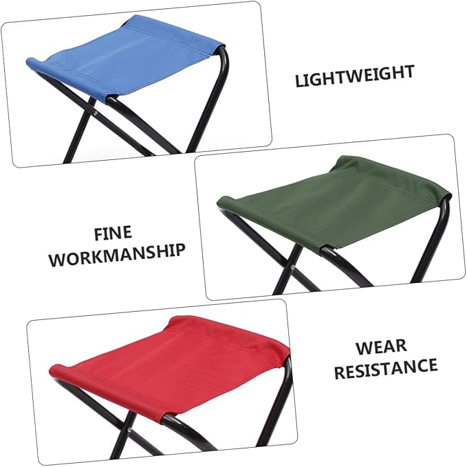 VANZACK 1Pc Lightweight Outdoor Folding Chair Mini Portable Stool for Camping Fishing and Barbecue Foldable Design for Easy Carrying Versatile Outdoor Furniture