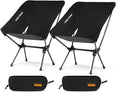 CAMEL CROWN Portable Camping Chair Folding Compact Lawn Lightweight Backpacking Chair with Carry Bag for Outdoor Hiking Beach Travel Picnic Festival Black 2pc