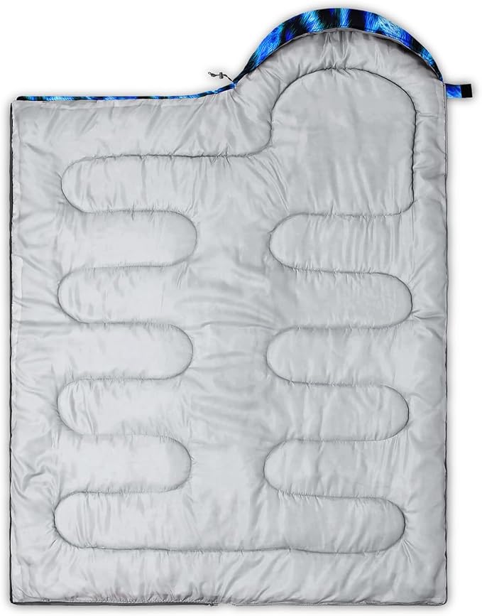 QOOMO Camping Sleeping Bags3 Season Warm &amp Cool WeatherLightweightWaterproof Sleeping Bags for Adults &amp KidsTravelingand OutdoorsCamping Gear Equipment