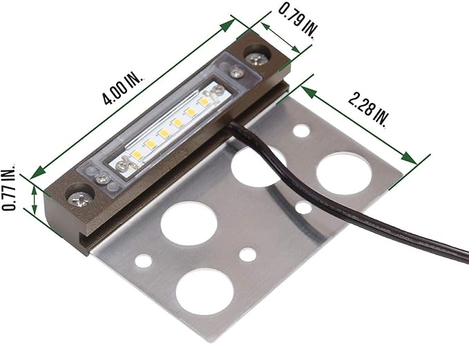 GKOLED 4 Inches LED Hardscape Light Paver Wall Light 2W 2700K LED Lighting Source Outdoor Step Lights Solid Powder Coated Die-cast Aluminum Housing Low Voltage 12V AC/DC Pack of 4 UL Listed