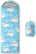 Kids Sleeping Bag for Boys GirlsCute Puppy Print-Lightweight Warm Portable Outdoor Indoor-Waterproof Cold Weather Resistant Sleeping Bag for Camping Hiking