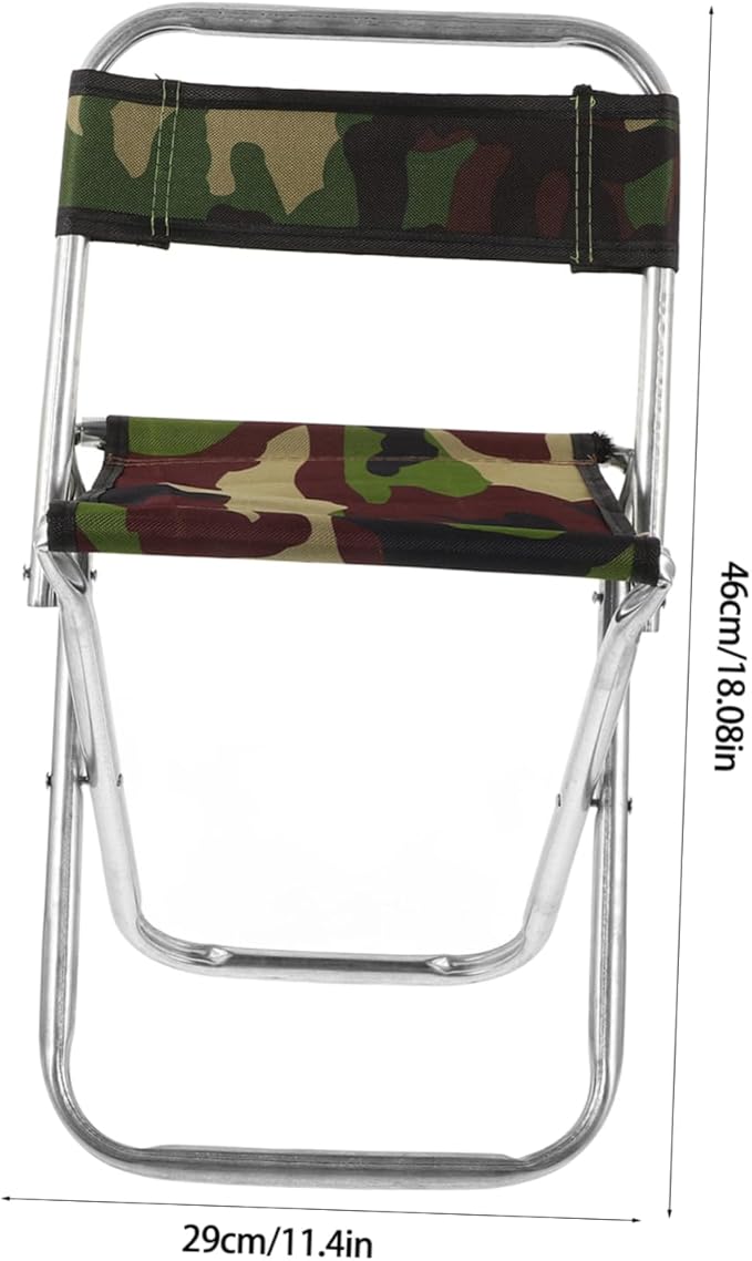 BESPORTBLE Portable Folding Stool Large Size Durable Material Compact for Camping Fishing Random Color