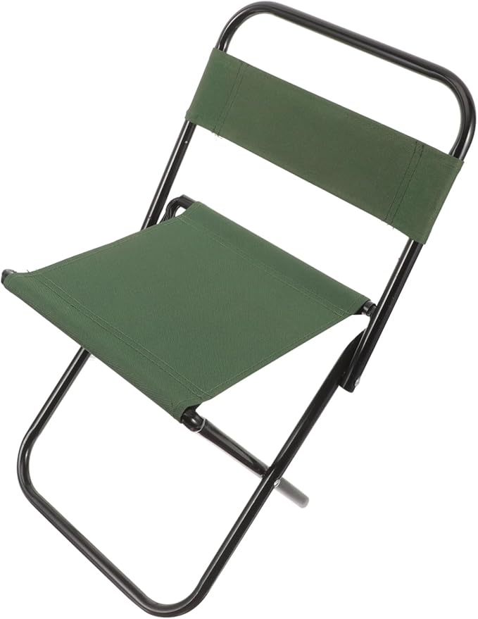 Happyyami Comfortable Folding Chair Lightweight and Sturdy Outdoor Camping Seat for Fishing Beach and Travel Space-saving Design High Bearing Capacity Convenient Portable Stool for Adults