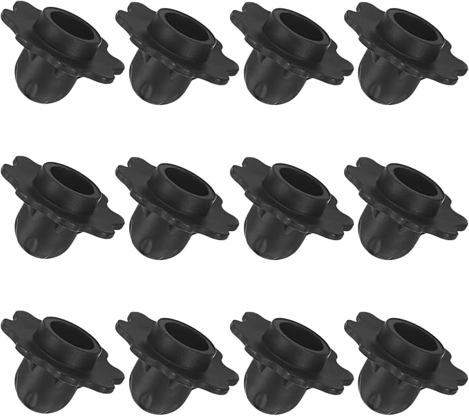 12-Pack Camping Chair Foot 0.71/ 18mm Tubing Dia Detachable Camping Chair Leg Covers Anti-Slip Stool Feet Replacement for Hiking/Fishing/Camping Black