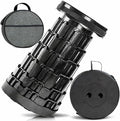 Panus [Cushioned Storage case] Telescoping Folding Camping Stool with Carrying Case Portable Adjustable Height Outdoor Chair 1-Second Setup Compact Lightweight for Camping Fishing Hiking (Black)