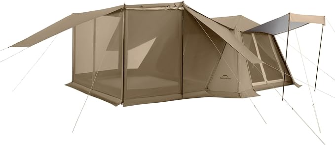 Naturehike Village Instant Tent 4 Person 8 Person Camping Tent with Full Rainfly Waterproof Large Cabin Tents for Car Camping