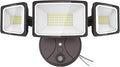 Onforu 70W LED Dusk to Dawn Flood Lights 7000LM Brown Exterior Security Outdoor LightingIP65 Waterproof Outdoor 3 Adjustable Heads Photocell Light Fixture6500K Floodlight for GaragePatioYard