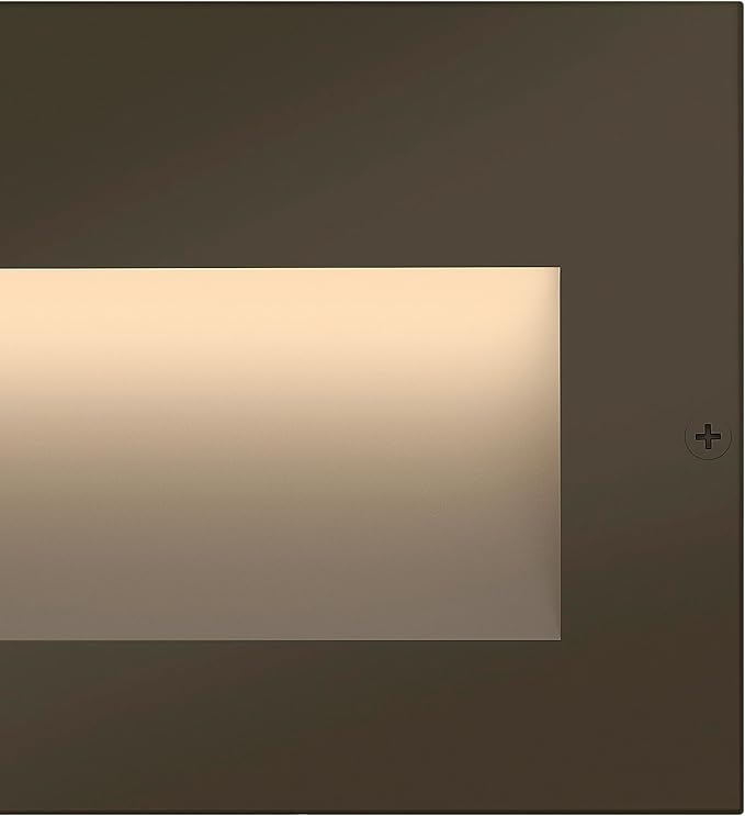Hinkley Landscape Taper 1563BZ Horizontal 12v Step Light Low-Voltage Integrated LED Recessed Mount Safe for Wet Conditions Wiring Kit Included Bronze Finish