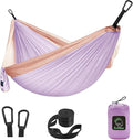 GRASSMAN Kids Hammock-Small Camping hammocks Portable Camping Gear for Child Indoor/Outdoor use with Tree Straps &amp Carabiners Purple