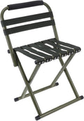 1pc Portable Folding Fishing Stool Lightweight Chair for Camping BBQ and Outdoor Activities and Construction Easy to Carry and Store Green
