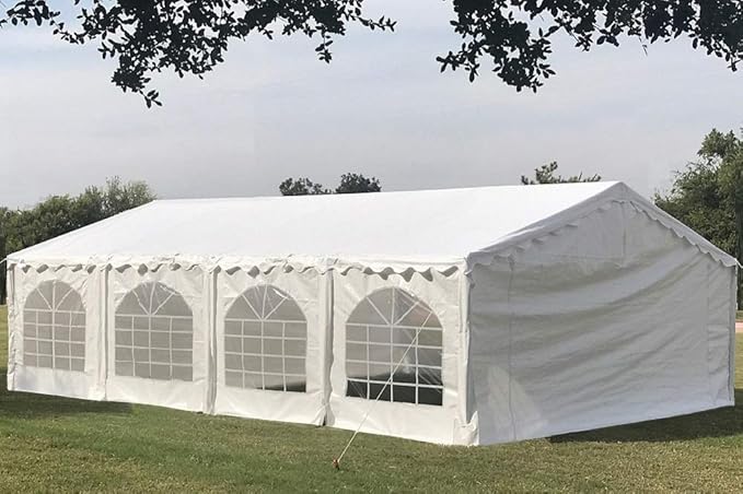 DELTA 26'x20' Budget PE Party Tent +(2) Long Bags + (1) Short Bag carpas para Fiestas Tents for Parties Outdoor Event Wedding Party Tent with Waterproof Top CoverRemovable Window Walls