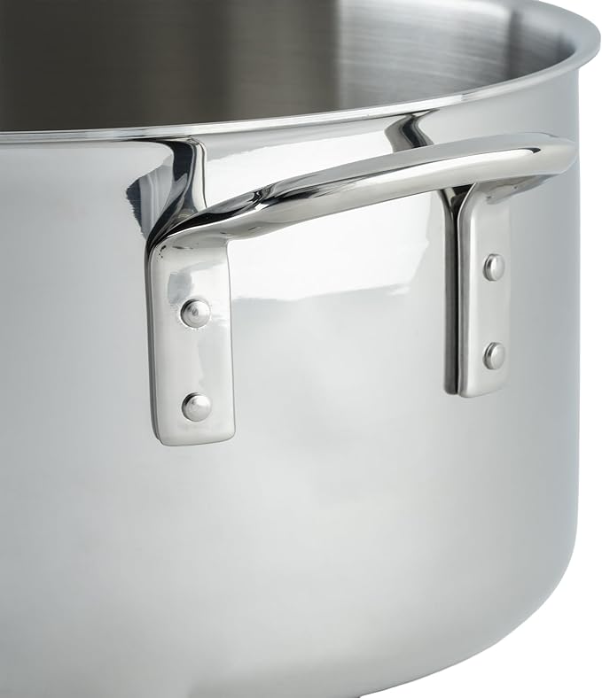 WINCO Tri-Ply Stock Pot 20-quart Silver
