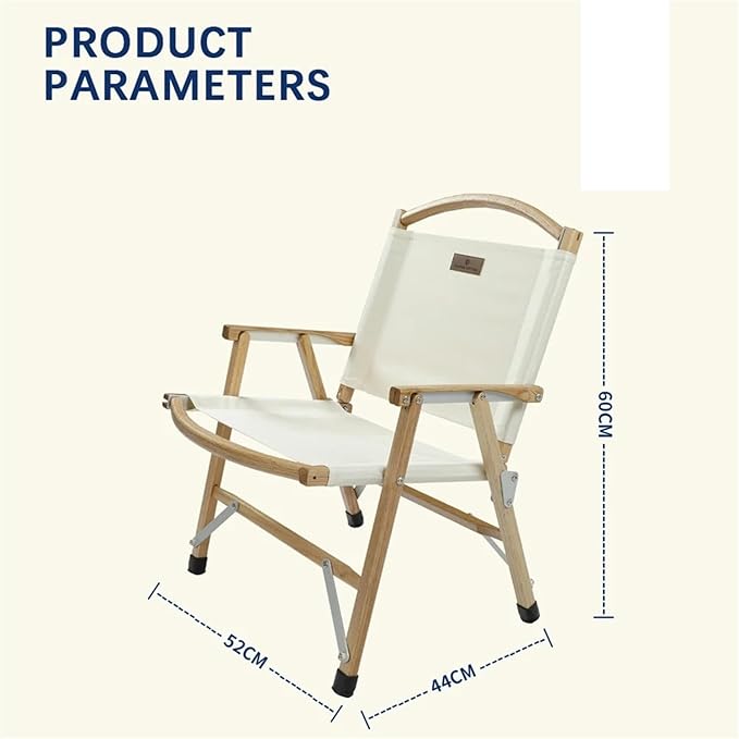 Compatible For Oak Solid Wood Kermit Chair Outdoor Folding Portable Fishing Stool Camping Beach(03)