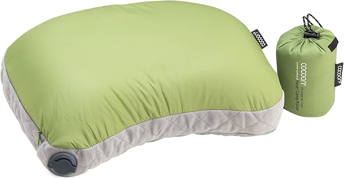 COCOON- Premium - Ultralight Inflatable AirCore Shaped Pillow - Washable Travel Air Pillows for Camping Hiking Backpacking (Regular 11 x 15)