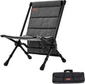 Portable Camping Chair Detachable Outdoor Chairs Folding Heavy Duty Alloy Aluminum Material with Back Pockets Carry Bag Included Great for Garden Lawn Picnic Trip Fishing