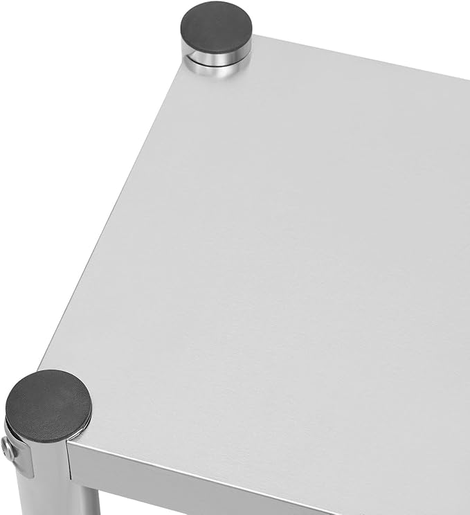 Stainless Steel Double Overshelf for Commercial Kitchen Heavy Duty 2-Tier Worktop Rack Industrial Storage Shelf for Restaurant or Garage Use 201 Stainless Steel 30 * 12 * 23.62 inch