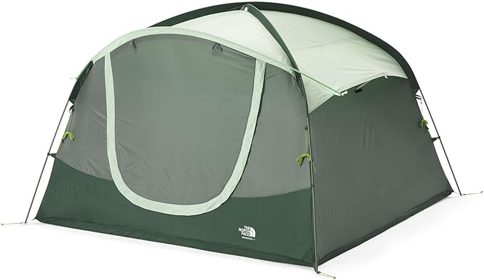 THE NORTH FACE Sequoia 4 Tent - Four-Person Waterproof Camping Tent Spacious &amp Easy to Set Up 2 Zipper Doors Agave Green/Granny Smith One Size
