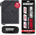 SERGEANT Poncho Liner Woobie Camping Blanket and Carry Bag. Waterproof Windproof Military-Grade All-Weather Rugged Rip-Stop Camping Hunting Hiking Picnic Survival Outdoor Blanket in Black