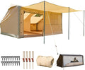 YOLENY Inflatable Tents for 8-10 People 600D Oxford Blow up Tent with Extended Canopy Easy Set-up Waterproof Glamping Cabin for 8-10 People