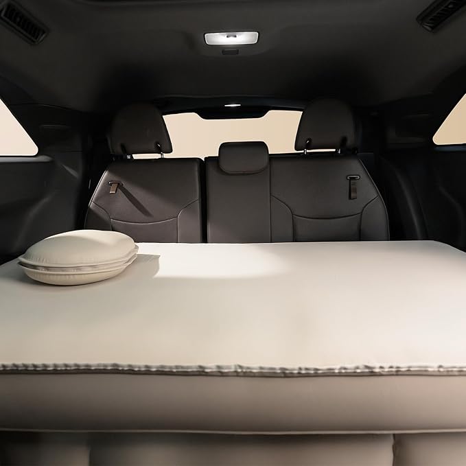 3rd Row Seat TPU Air Foam Mattress Customized Inflatable Mattress for Toyota Sienna Car Camping CozyPad with Rechargeable Built-in Pump Portable Blow Up Travel Sleeping Mat for MPV
