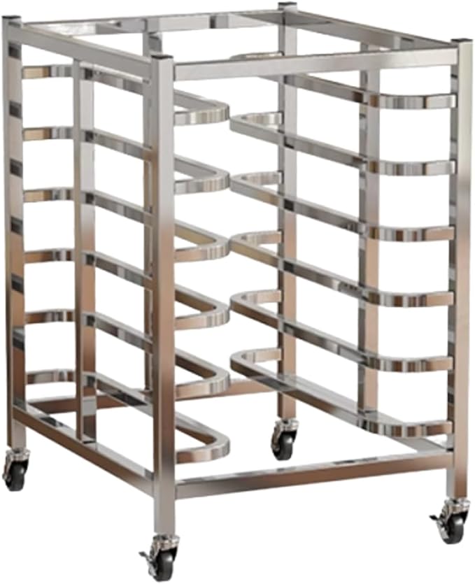 Quick Rack for Baking PansStainless Steel 6-Tier Bread Pan Rack Commercial Baking Tray for Countertop Heavy-Duty Bakery Organizer (77x60x45.5cm) - Perfect for Professional Kitchens