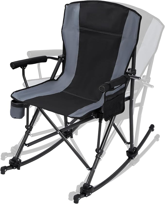 REDCAMP Oversized Folding Camping Chair for Adults Heavy Duty 250/300/330lb Sturdy Steel Frame Outdoor Camp Chairs Portable Lawn Chair with High Back and Cup Holder