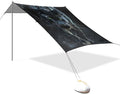 Black Leopard Beach Tent Sun Shelter 9.2' x 10.5' Beach Canopy with 4 Sandbags 4 Stability Poles Sand Shovels - Tent Canopy for Beach Camping Fishing Picnics