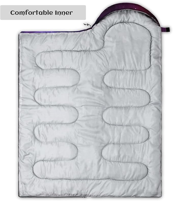 Sleeping Bags for Adults Youth Kids3D Printing Camping Sleeping Bag for Girls Boys Lightweight Waterproof Cold/Warm Weather Sleeping Bag for 3 Seasons