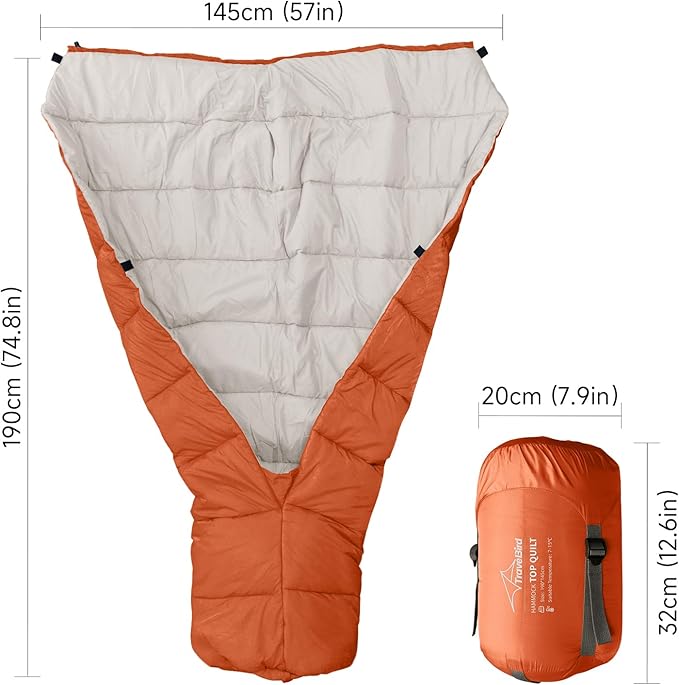 Top Quilt for Hammocks Ultralight Sleeping Bag Topquilt Warm Insulation Sleeping Quilt for Outdoor Hammock Camping
