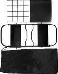 Portable Folding Camping Table with Mesh Top Adjustable Height Metal Frame Lightweight Outdoor Picnic and BBQ Table for Hiking Beach and Travel Use