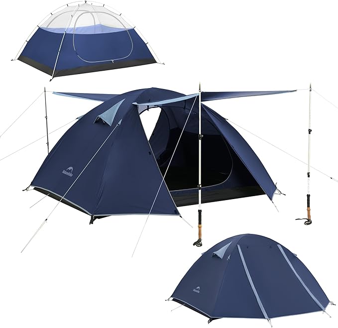 Naturehike Bleik-B 2 Person 3 Person Tent Lightweight Backpacking Tents for Camping Double Layer Waterproof Camping Tent