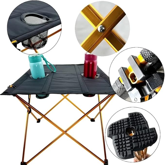 Folding Portable Outdoor Tables Aluminum Alloy Camping Table Camping Barbecue Picnic Portable Folding Table (Color : D Size : As Shown) (E As Shown)