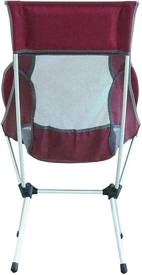Portable Folding Outdoor Camp Chair with Backrest Lightweight Moon Chair for Fishing Camping and Hiking Aviation Aluminum Alloy