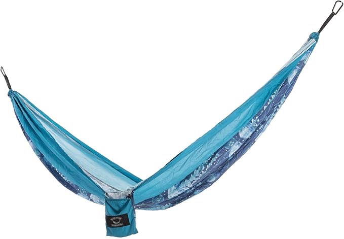 Nags Head Hammocks Double Jellyfish Camping Hammock with 2 Tree Straps Triple Stitched Durable Nylon Material Compact Design for Backpacking Travel Beach Backyard Patio Hiking