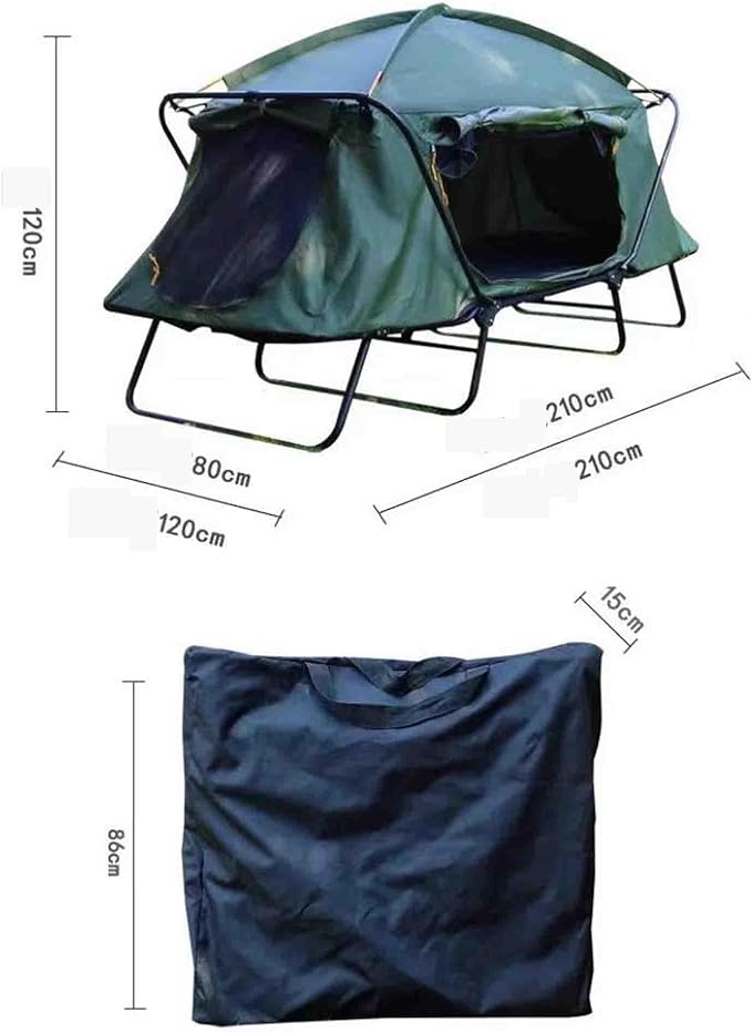 Off-The-Ground Tent Outdoor Camping Double-Layer Anti-Storm Camping Car Fishing Portable Speed Open Single Double Camping Bed Tent