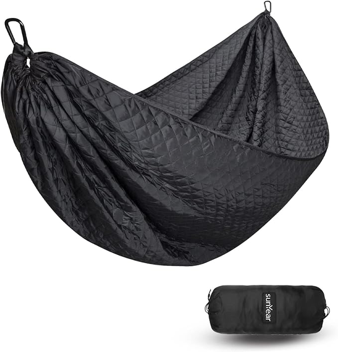 Sunyear Camping Hammock 4 Season Quilted Winter Hammock- Cozy and Durable Best for Cold Weather