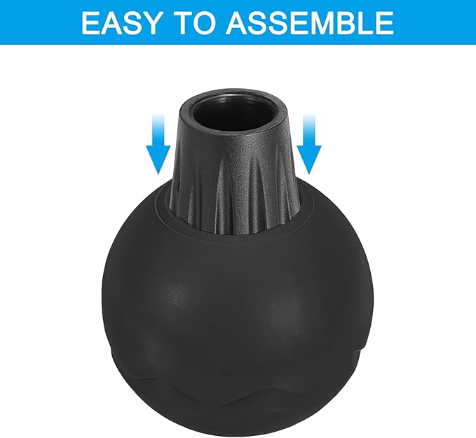 PATIKIL 0.55 Inch Chair Feet Replacement 8 Pack TPE Outdoor Camping Chair Leg Tips Ball Cap Folding Chair Legs Floor Protectors Stability on Rugged Fit for 0.55(14mm) Chair Feet Black