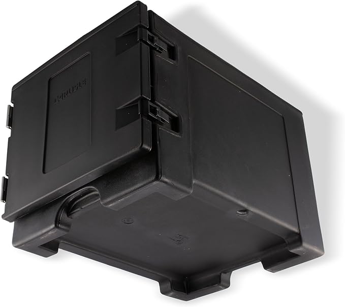 Carlisle FoodService Products Insulated Food Pan Carrier Holds 7 Sheet Pans (Sold Separately) Front-Loading Cateraide with Handles Rugged PE Shell with PU Insulation Black